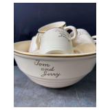 Tom and Jerry Bowl and Cups