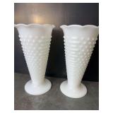 Hobnail Tall Vases