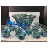 Harvest Grape Punch Bowl and 12 Cups