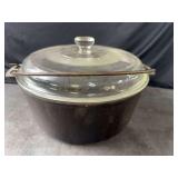 Cast Iron Pot with Bail and Glass Lid