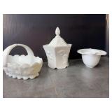 Vintage White Milk Glass