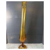 Amber Colonial Swung Vase with Bend