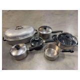 Stainless Pots, Roaster & Miscellaneous Utensils