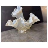 Vintage Fenton Moonstone Epergne