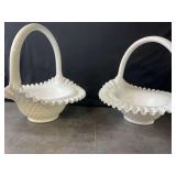Fenton (marked) Hobnail Baskets - 2