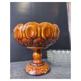 Vintage McCoy Moon & Stars Pedestal Compote & Clear Sandwhich Serving set