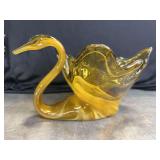 Art Glass Hand Blown Swan