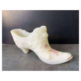 Fenton Handpainted Signed Slipper