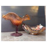 Fenton Carnivial BlackBerry Bramble Candy Dishes
