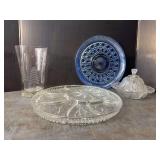 Indiana Glass Egg Tray & Miscellaneous Glassware