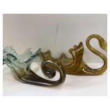 Vintage Hand-Blown Art Glass