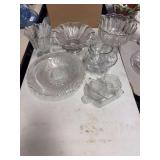 Assorted Clear Glassware