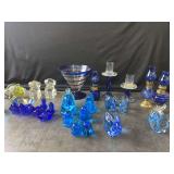 Blue Glass Birds - Birds - Bunnies- Lanterns