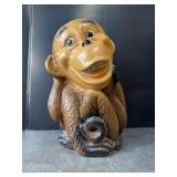 1962 Chalkware Monkey Bank