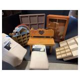 Wooden Displays and King Size Sheet Sets