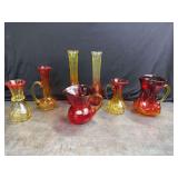 Vintage Amberina Glass Decor