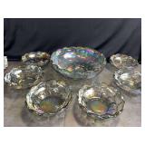 Carnival Fruit Bowl with 6 Berry Bowls