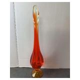 Amberina Swung Vase