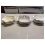 Corning Ware Blue Cornflower Casserole Dishes, Set of Three