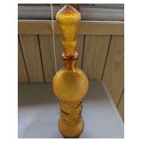 Amber Glass Decanter with Stopper