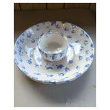 Ceramic Chip and Dip Platter by Bybee