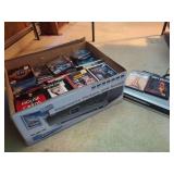 Philips HDD DVD Player with Assorted Blu-ray and DVD Movie Collection