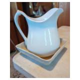 J. & G. Meakin Ironstone China Pitcher and Basin Set