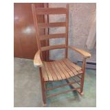 Ladder Back Wooden Rocking Chair