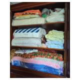 Textile Collection Including Crocheted Blankets and Linens