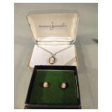 Amco Jewels Cameo Necklace and Earring Set