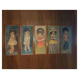 Set of Five Cece Franca Big Eye Children Prints