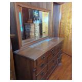 Tell City Chair Co. Young Republic Solid Hard Rock Maple Dresser with Mirror