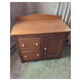 Wooden Washstand with Two Drawers and Cabinet