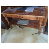 Broyhill Wood Console Table with Two Drawers
