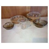 Assorted Glass Kitchenware Collection including Pyrex and Fire-King