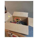 Erector Set Parts with a Scepter Record and Cen-Tech Digital Multimeter