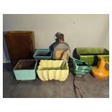 Ceramic Planters and Desk Clock