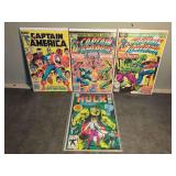 Marvel Comics Assortment: Captain America and The Incredible Hulk Issues