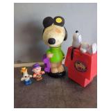 Peanuts Character Figures and Bank Grouping