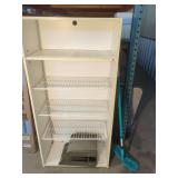 Shelf Unit with Wire Shelves and Cleaning Brush