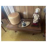 Doll in Cart, Kinetic Sculpture, and Ottoman