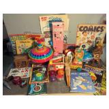 Comic Books, Toys, and Bank