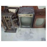 Two RCA Television Sets and a Motorola Television Set with Stand