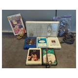RCA Victor Radio with Various 8-Track Cartridges and Mixology Recipe Book