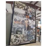 Framed Photographic Collage of Football Events and Players