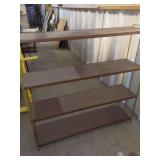 Four-Tier Display Shelf with Metal Frame