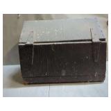 Wooden Tool Chest with Hinged Lid
