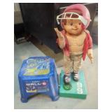 1960s Coleco Electronic Quarterback Toy with Wall-E Stool