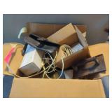 Box Containing Iron, Electronic Items, Handbag, and More