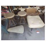 Stools and Footstool Set
